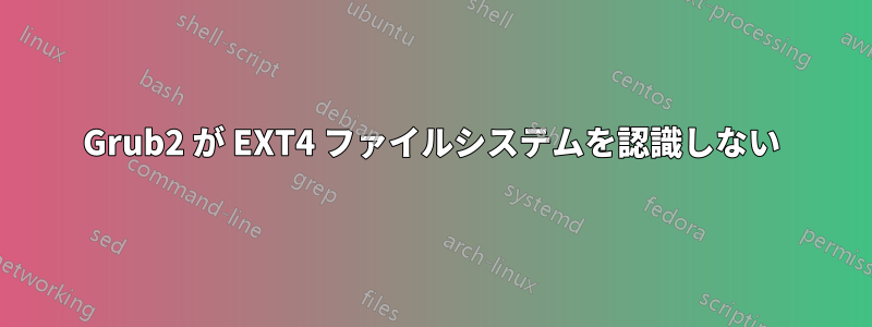 Grub2 が EXT4 ファイルシステムを認識しない