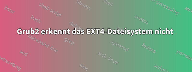 Grub2 erkennt das EXT4-Dateisystem nicht