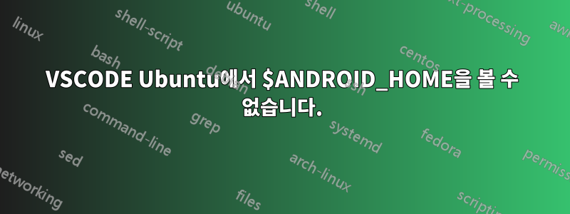 VSCODE Ubuntu에서 $ANDROID_HOME을 볼 수 없습니다.