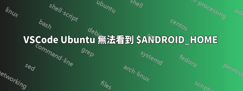 VSCode Ubuntu 無法看到 $ANDROID_HOME