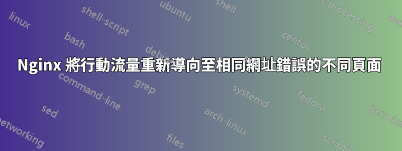 Nginx 將行動流量重新導向至相同網址錯誤的不同頁面