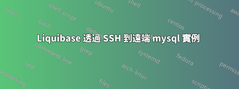 Liquibase 透過 SSH 到遠端 mysql 實例