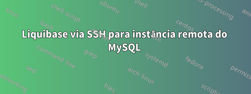 Liquibase via SSH para instância remota do MySQL