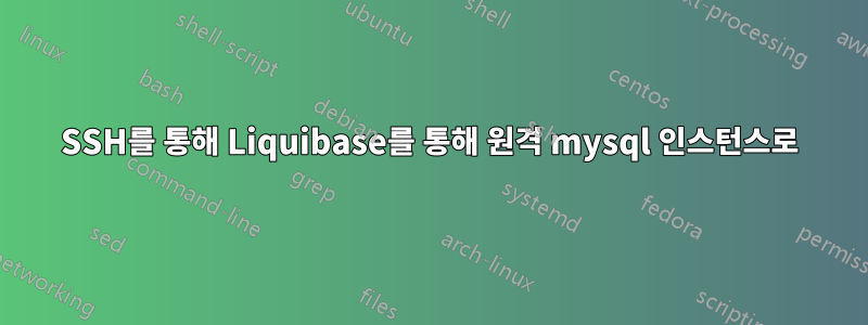 SSH를 통해 Liquibase를 통해 원격 mysql 인스턴스로