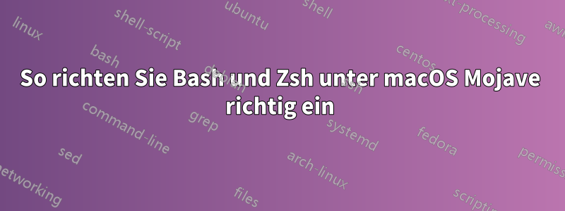 So richten Sie Bash und Zsh unter macOS Mojave richtig ein