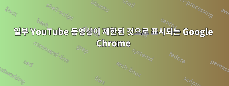 일부 YouTube 동영상이 제한된 것으로 표시되는 Google Chrome