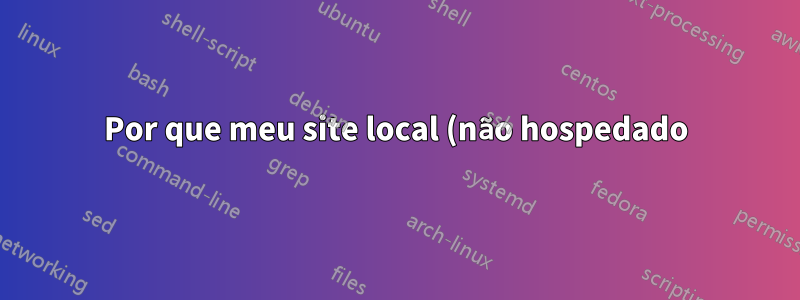 Por que meu site local (não hospedado) pode carregar ícones de links CSS externos sem internet?