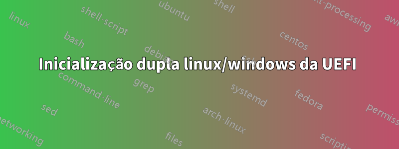 Inicialização dupla linux/windows da UEFI