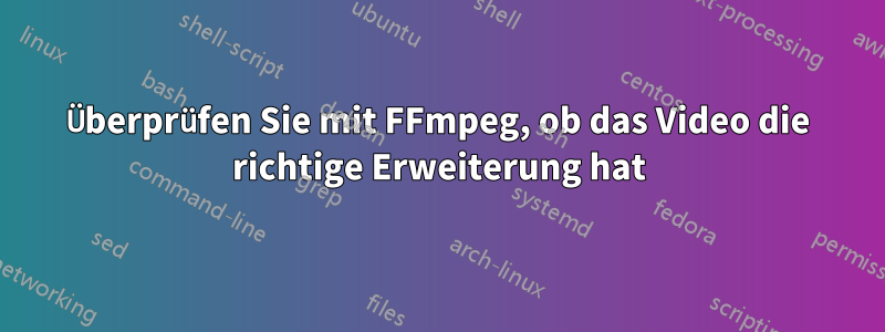 Überprüfen Sie mit FFmpeg, ob das Video die richtige Erweiterung hat