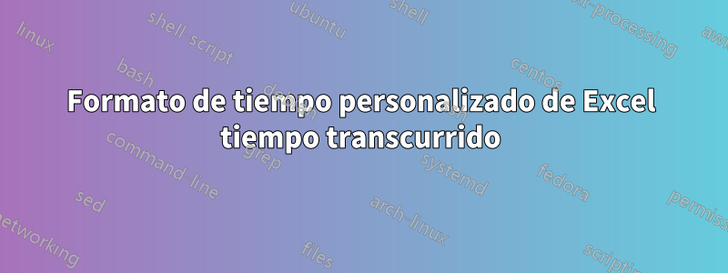 Formato de tiempo personalizado de Excel tiempo transcurrido