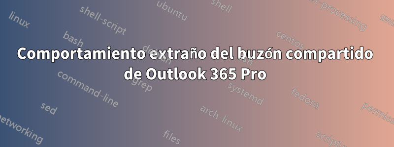 Comportamiento extraño del buzón compartido de Outlook 365 Pro