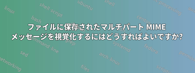 ファイルに保存されたマルチパート MIME メッセージを視覚化するにはどうすればよいですか?