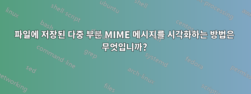 파일에 저장된 다중 부분 MIME 메시지를 시각화하는 방법은 무엇입니까?