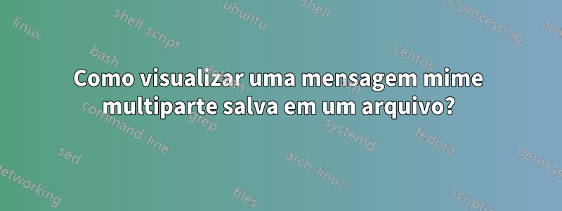 Como visualizar uma mensagem mime multiparte salva em um arquivo?