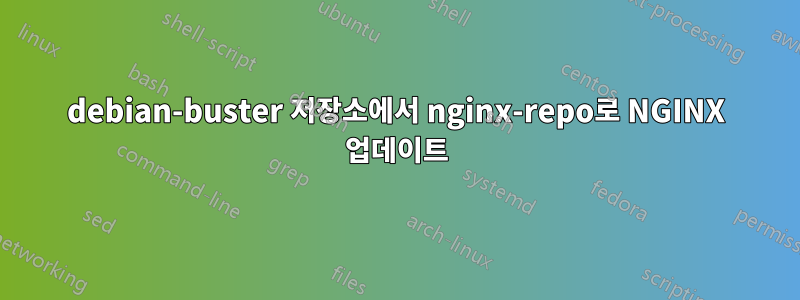 debian-buster 저장소에서 nginx-repo로 NGINX 업데이트