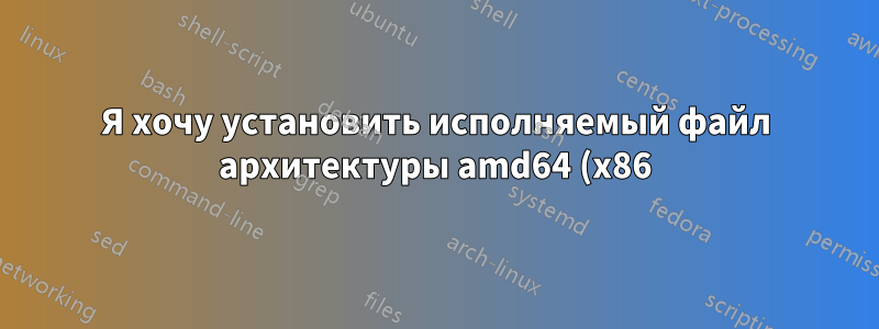 Я хочу установить исполняемый файл архитектуры amd64 (x86) на архитектуру ARM