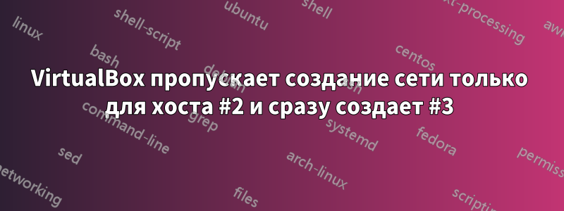 VirtualBox пропускает создание сети только для хоста #2 и сразу создает #3