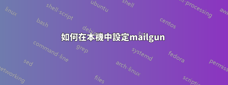 如何在本機中設定mailgun