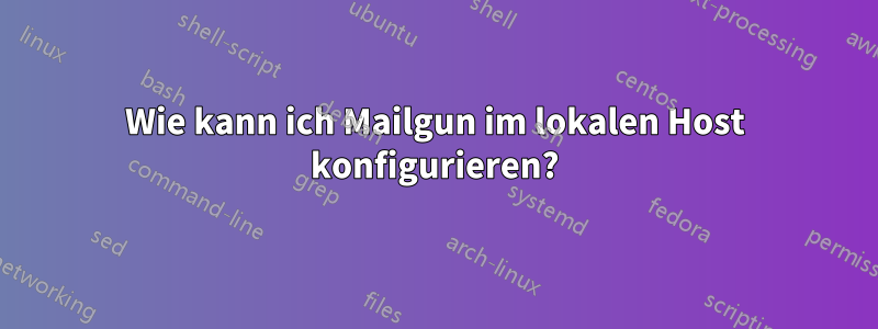 Wie kann ich Mailgun im lokalen Host konfigurieren?