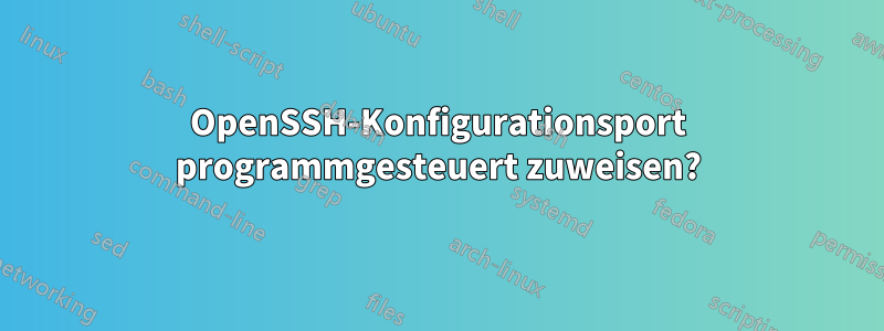 OpenSSH-Konfigurationsport programmgesteuert zuweisen?