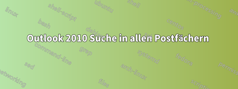 Outlook 2010 Suche in allen Postfächern