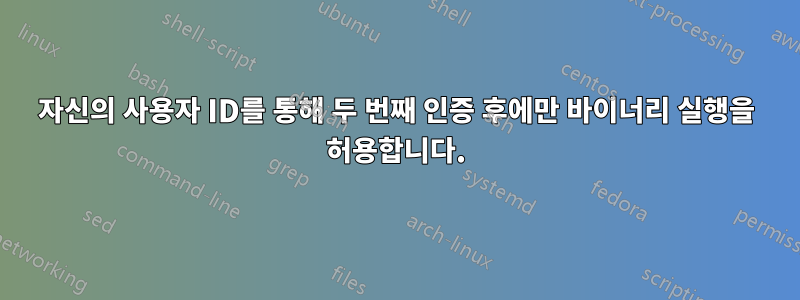 자신의 사용자 ID를 통해 두 번째 인증 후에만 바이너리 실행을 허용합니다.