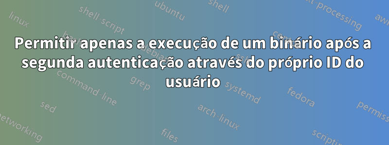 Permitir apenas a execução de um binário após a segunda autenticação através do próprio ID do usuário