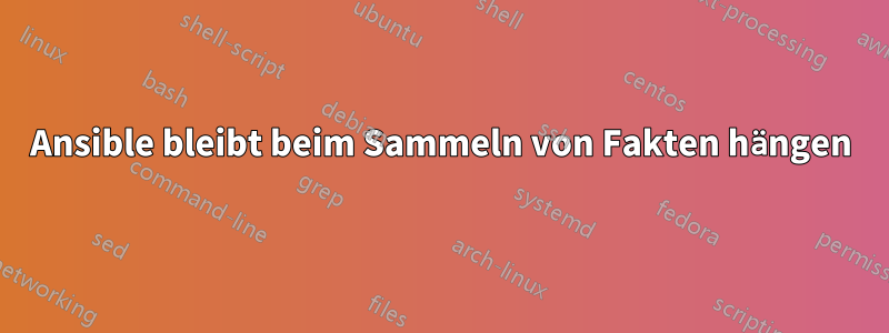 Ansible bleibt beim Sammeln von Fakten hängen