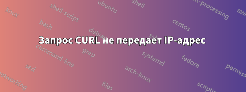 Запрос CURL не передает IP-адрес