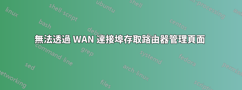 無法透過 WAN 連接埠存取路由器管理頁面