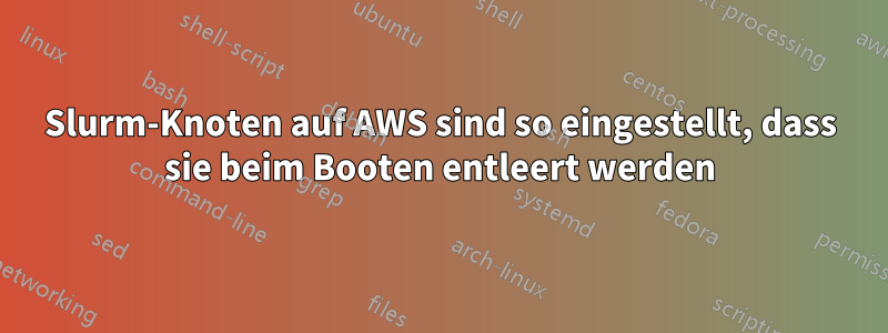 Slurm-Knoten auf AWS sind so eingestellt, dass sie beim Booten entleert werden