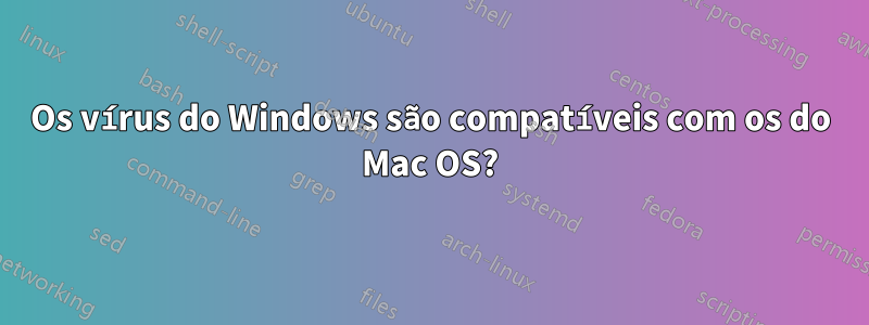 Os vírus do Windows são compatíveis com os do Mac OS?