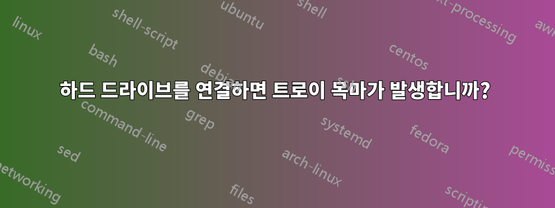 하드 드라이브를 연결하면 트로이 목마가 발생합니까?