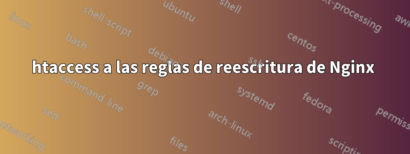 htaccess a las reglas de reescritura de Nginx