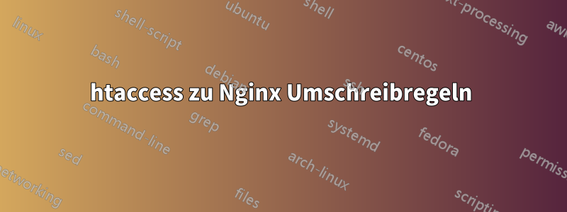 htaccess zu Nginx Umschreibregeln