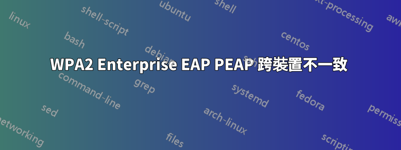 WPA2 Enterprise EAP PEAP 跨裝置不一致