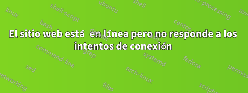 El sitio web está en línea pero no responde a los intentos de conexión