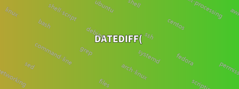 DATEDIFF() は MySQL イベントでは実行されません