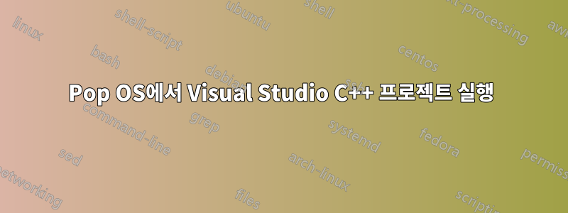 Pop OS에서 Visual Studio C++ 프로젝트 실행