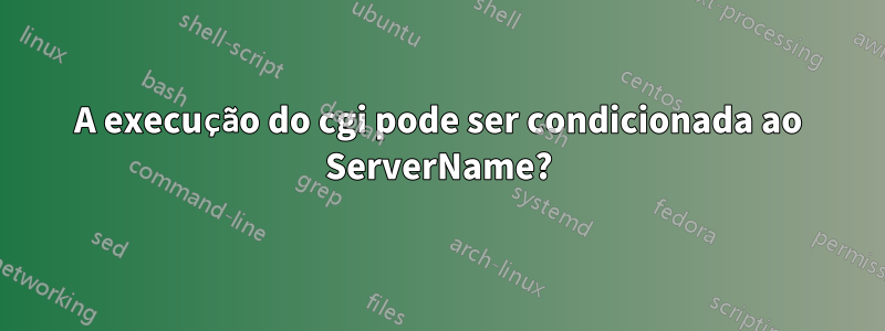 A execução do cgi pode ser condicionada ao ServerName?