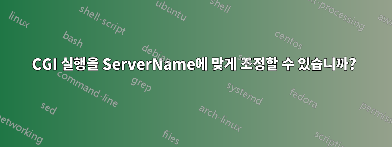 CGI 실행을 ServerName에 맞게 조정할 수 있습니까?