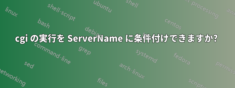 cgi の実行を ServerName に条件付けできますか?