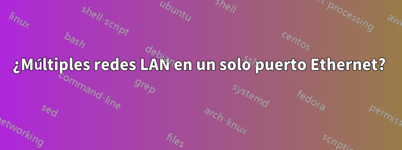 ¿Múltiples redes LAN en un solo puerto Ethernet?