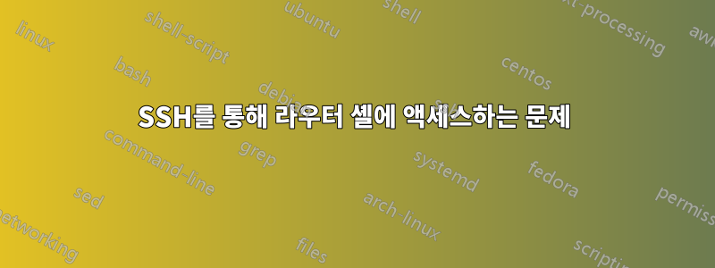 SSH를 통해 라우터 셸에 액세스하는 문제