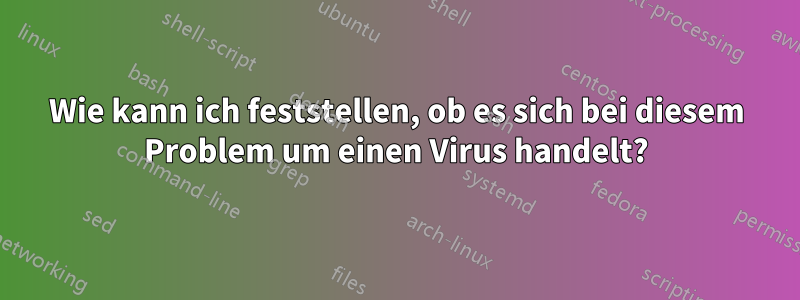 Wie kann ich feststellen, ob es sich bei diesem Problem um einen Virus handelt?