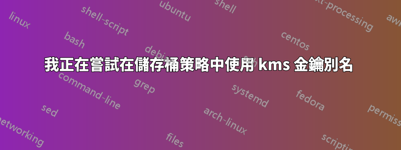 我正在嘗試在儲存桶策略中使用 kms 金鑰別名