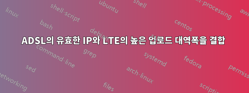 ADSL의 유효한 IP와 LTE의 높은 업로드 대역폭을 결합