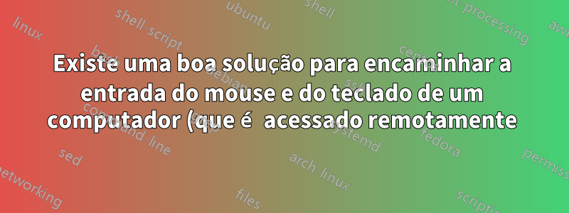 Existe uma boa solução para encaminhar a entrada do mouse e do teclado de um computador (que é acessado remotamente) para outro via conexão USB?