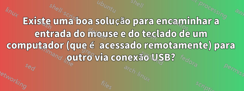 Existe uma boa solução para encaminhar a entrada do mouse e do teclado de um computador (que é acessado remotamente) para outro via conexão USB?