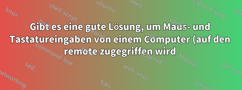 Gibt es eine gute Lösung, um Maus- und Tastatureingaben von einem Computer (auf den remote zugegriffen wird) über eine USB-Verbindung an einen anderen weiterzuleiten?